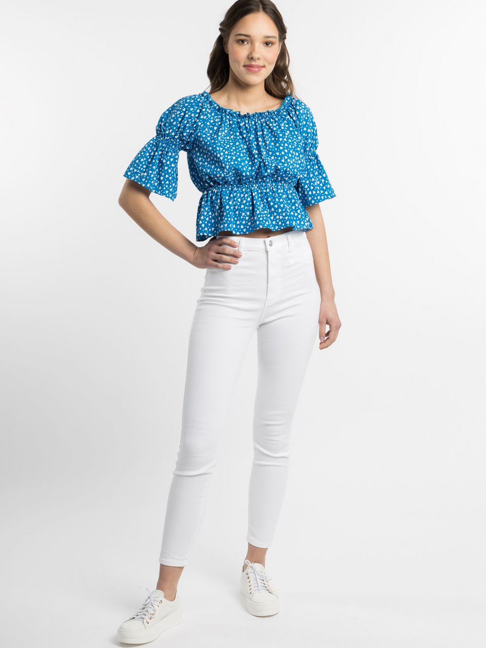 MyMo Bluse mit Herzchenprint Damen gemustert