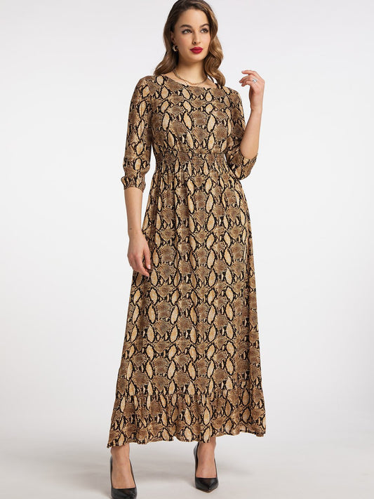 Faina Maxikleid Damen Viskose gemustert