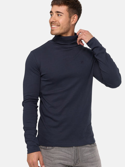 Indicode Langarmshirt Rollkragen Herren Baumwolle