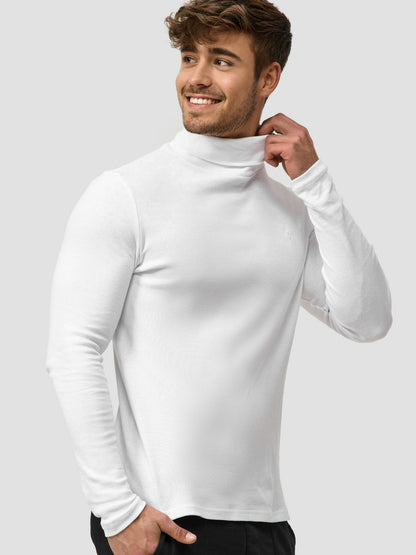 Indicode Langarmshirt Rollkragen Herren Baumwolle