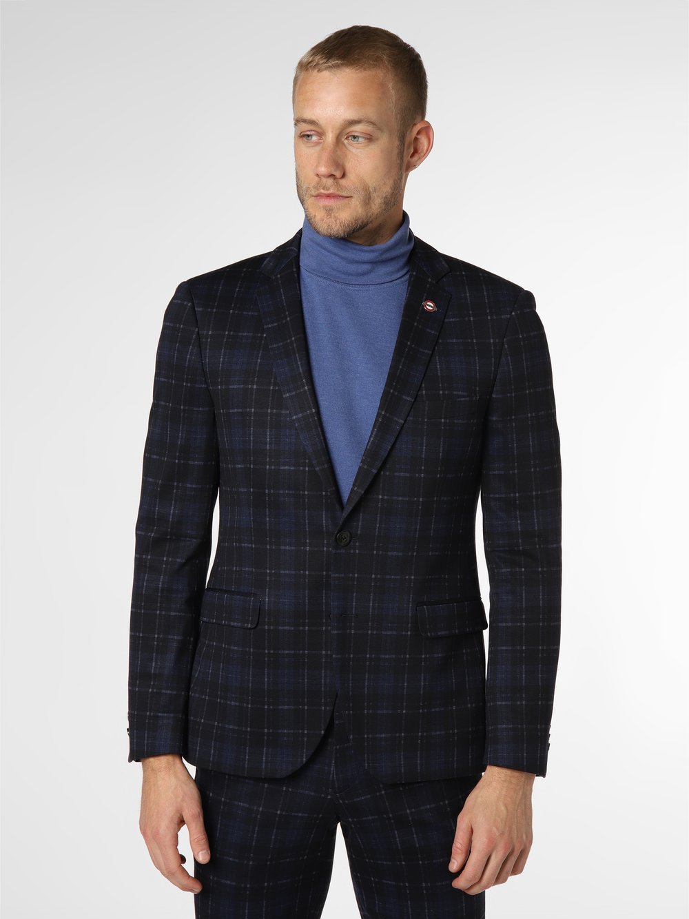 Finshley & Harding London Baukasten-Sakko Herren Slim Fit kariert