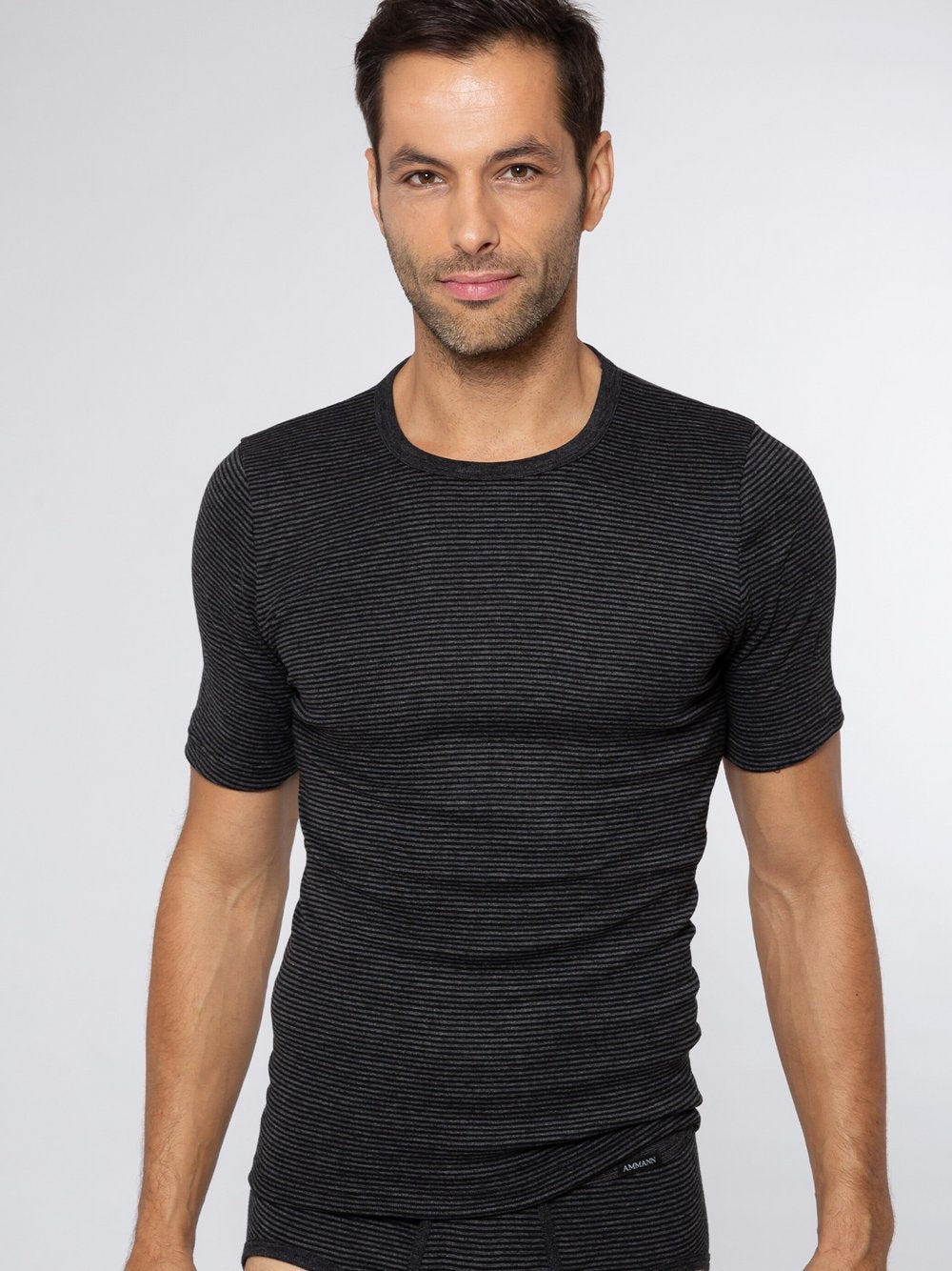 Ammann Unterhemd Jeans Feinripp Herren Baumwolle