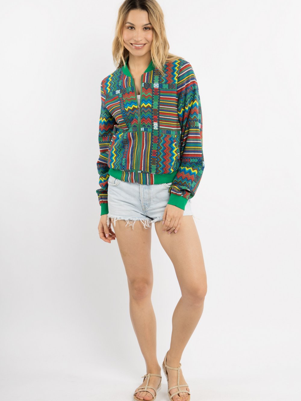 IZIA Blouson Damen Baumwolle bedruckt