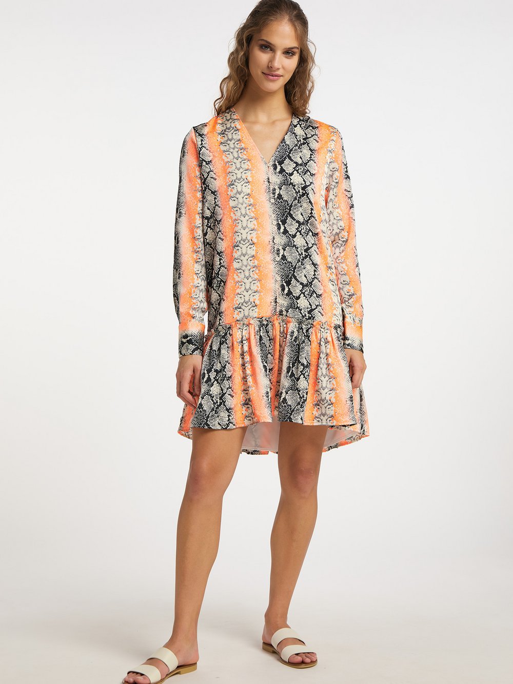 IZIA Kleid mit Reptilprint Damen gemustert