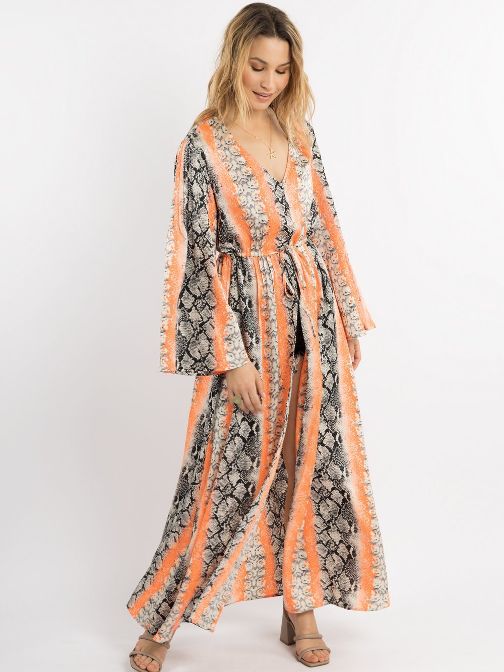 IZIA Strand-Kaftan Damen gemustert
