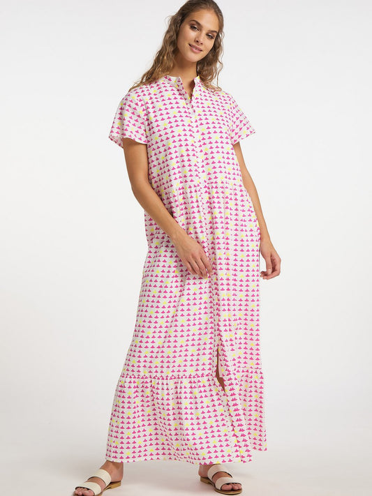 IZIA Maxikleid mit Allover-Print Damen Baumwolle gemustert