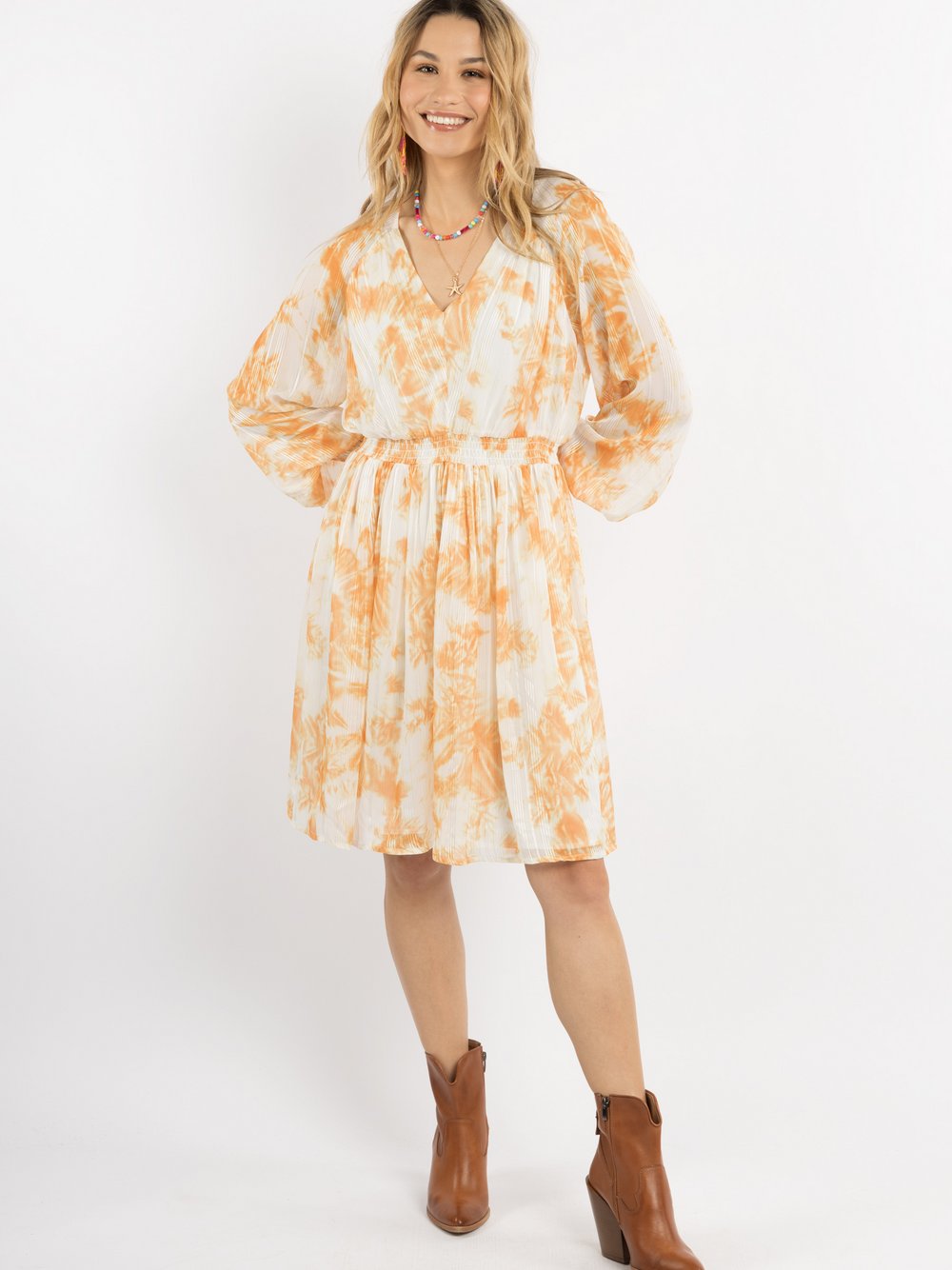 IZIA Midikleid Damen gemustert