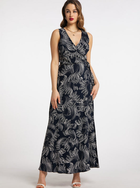 Faina Maxikleid mit Allover-Print Damen Viskose gemustert