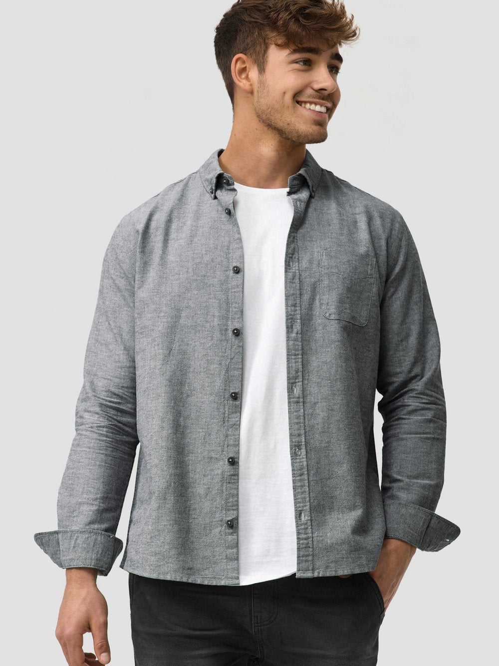 Indicode Hemd Langarm Herren Regular Fit Baumwolle