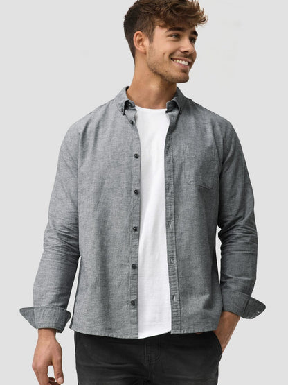 Indicode Hemd Langarm Herren Regular Fit Baumwolle