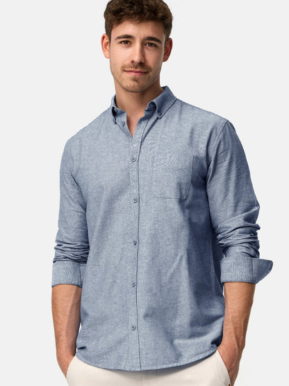 Indicode Hemd Langarm Herren Regular Fit Baumwolle