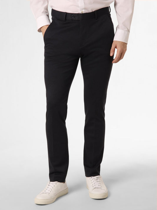 Finshley & Harding London Baukasten-Hose Herren Slim Fit Jersey meliert