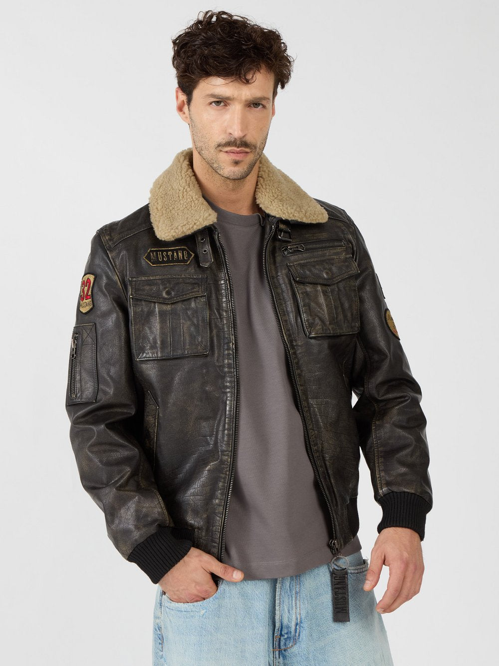 Mustang Lederblouson Herren