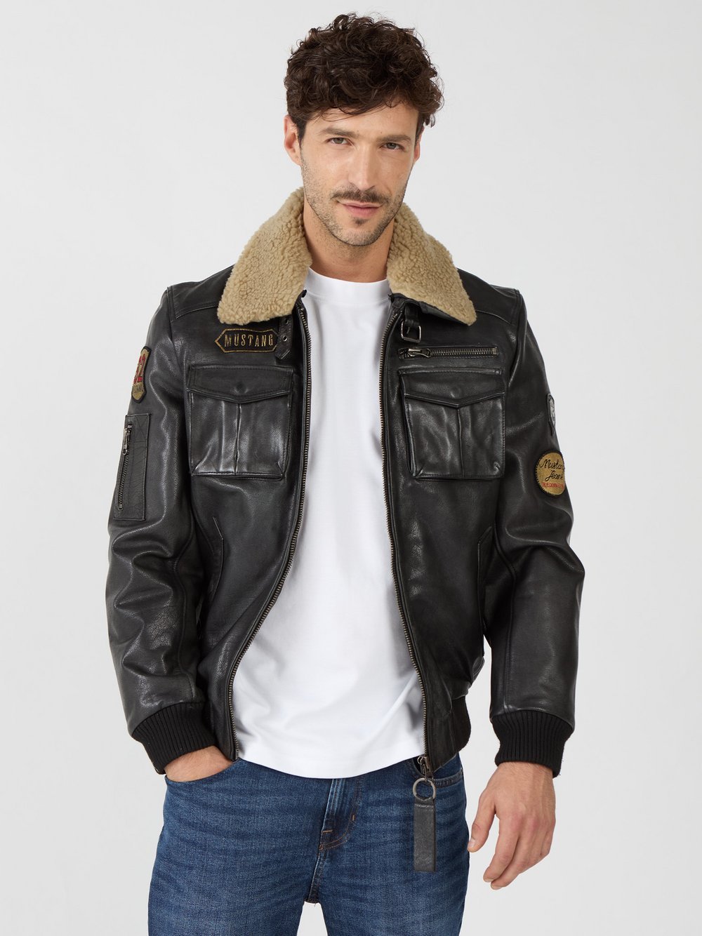Mustang Lederblouson Herren