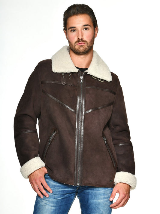 Maze Lammfelljacke Herren Leder