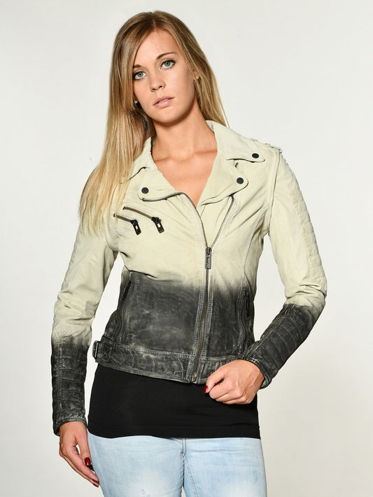 Maze Lederjacke Damen gemustert