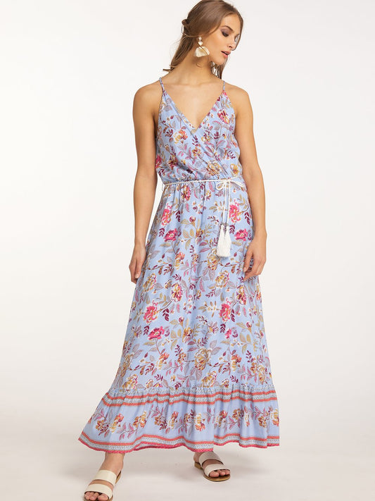 IZIA Maxikleid Damen Viskose gemustert