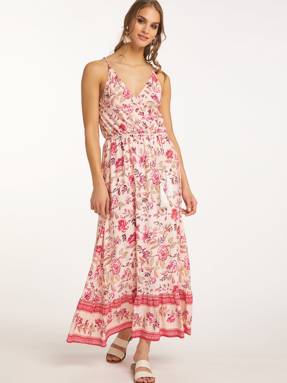 IZIA Maxikleid Damen Viskose gemustert