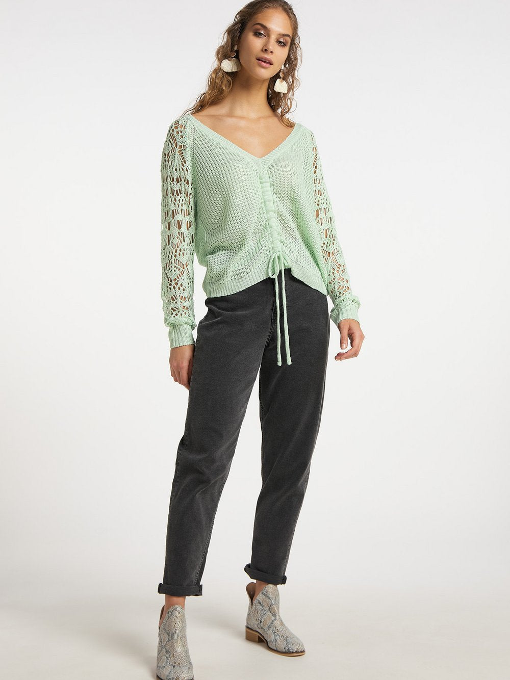 IZIA Strickpullover Damen Baumwolle