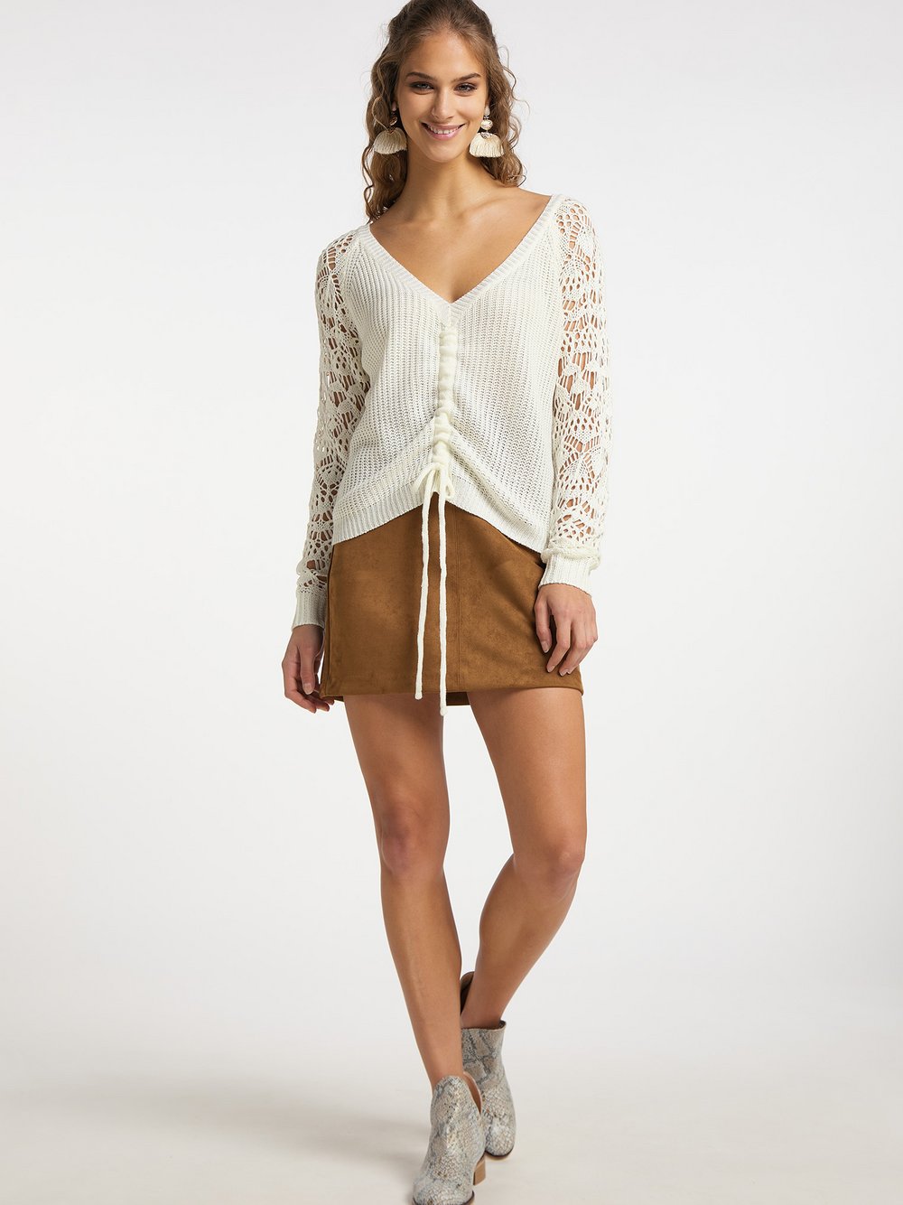 IZIA Strickpullover Damen Baumwolle