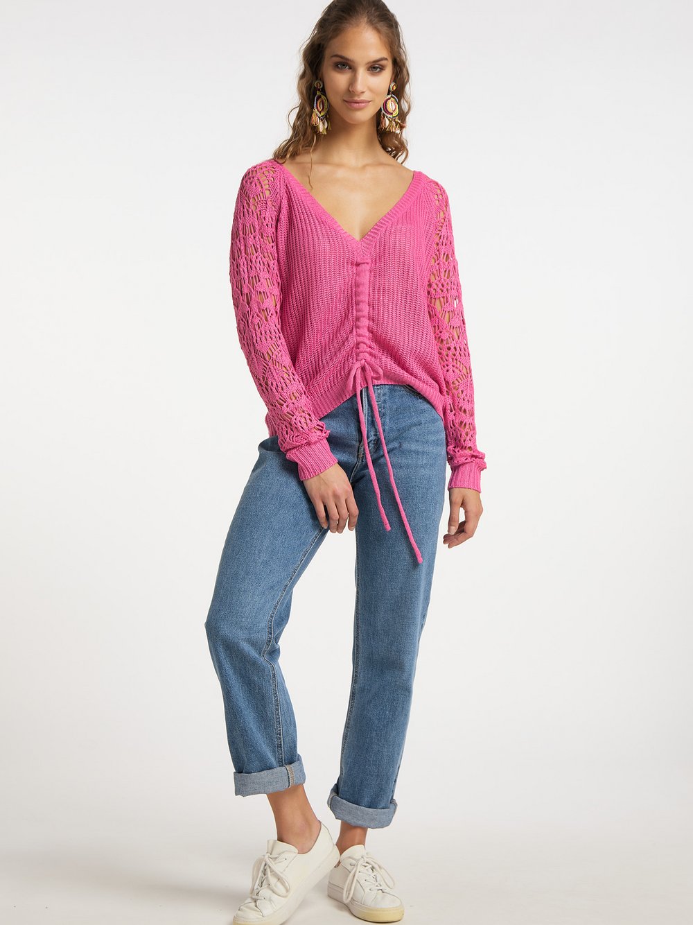 IZIA Strickpullover Damen Baumwolle