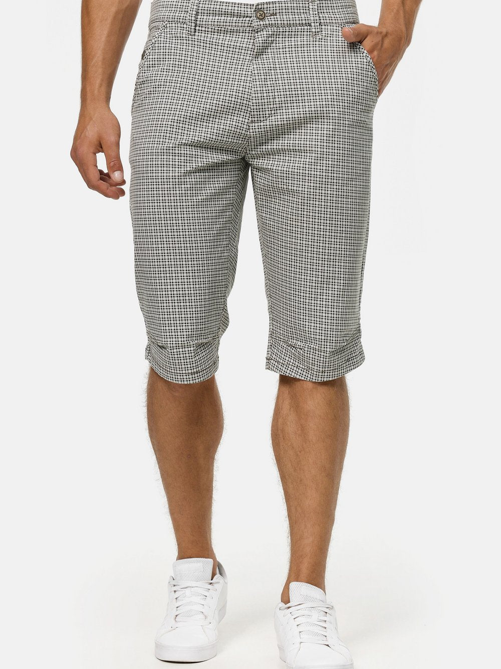 Indicode Shorts Chino Herren Baumwolle kariert