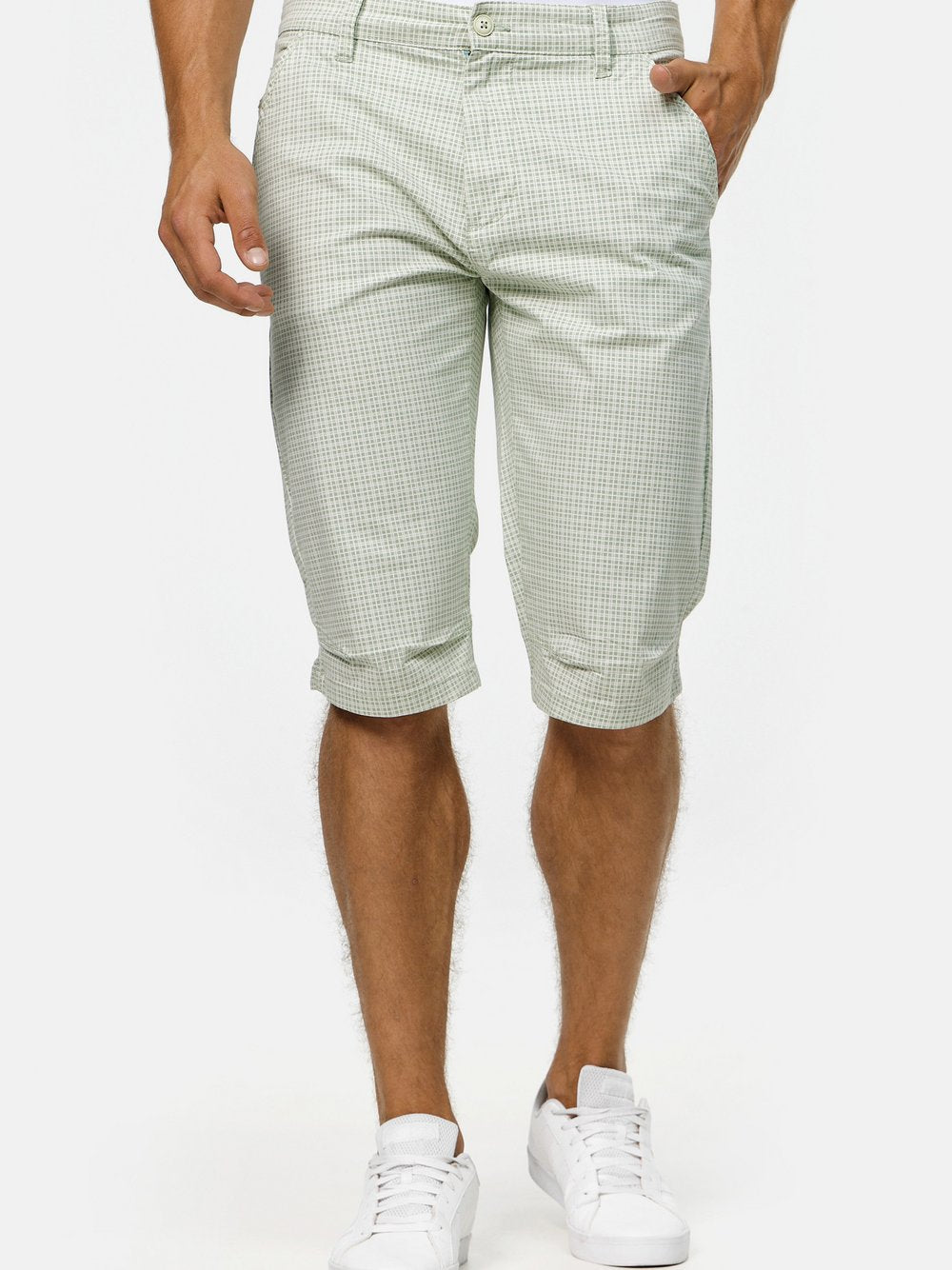 Indicode Shorts Chino Herren Baumwolle kariert