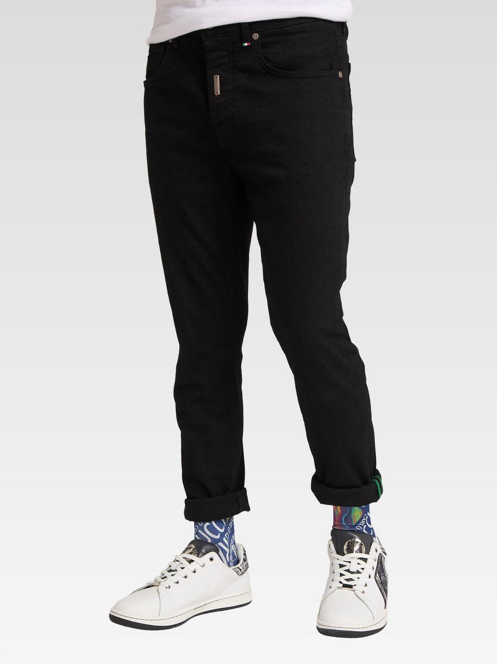 Carlo Colucci Jacquardpullover Damen Baumwolle gestreift