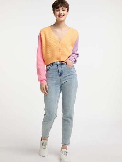 MyMo Strickjacke Damen Polyamid gemustert