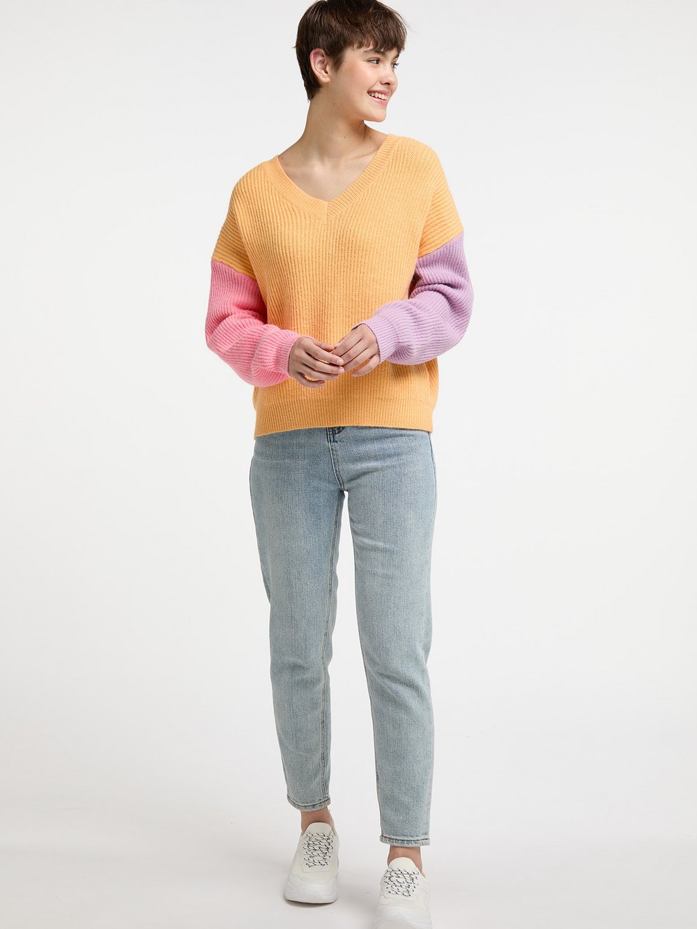 MyMo Strickpullover Damen Polyamid gemustert