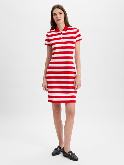 Marie Lund Kleid Damen Baumwolle gestreift