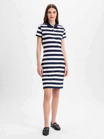 Marie Lund Kleid Damen Baumwolle gestreift