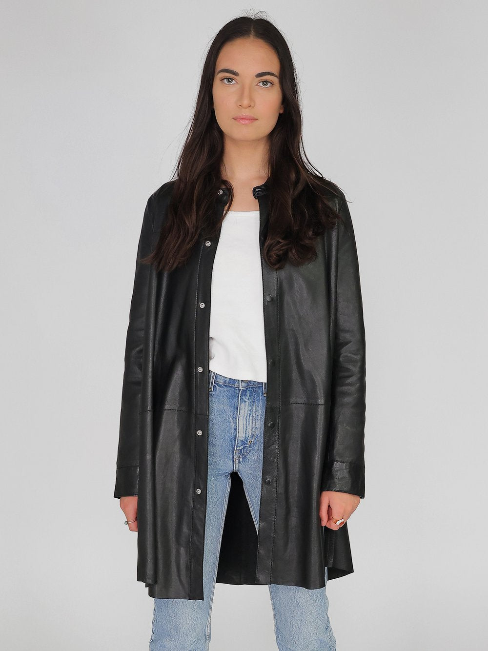 Maze Hemdkleid aus Leder Damen