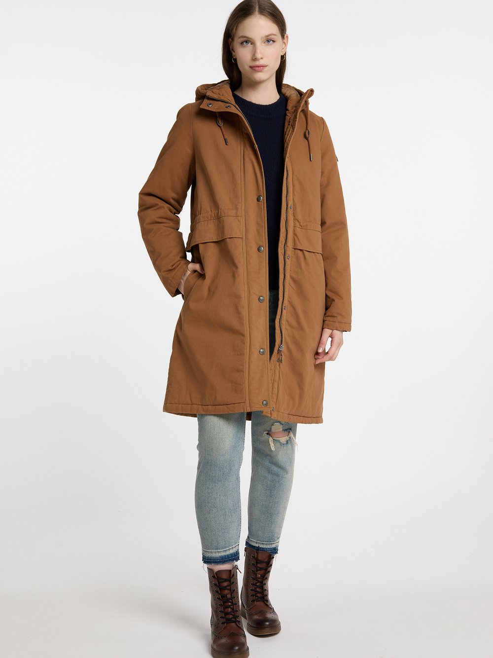 Dreimaster Wintermantel Damen Baumwolle