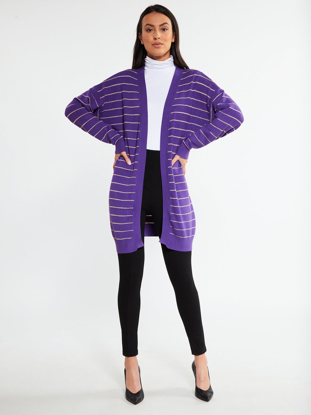 Faina Strickjacke Damen gestreift