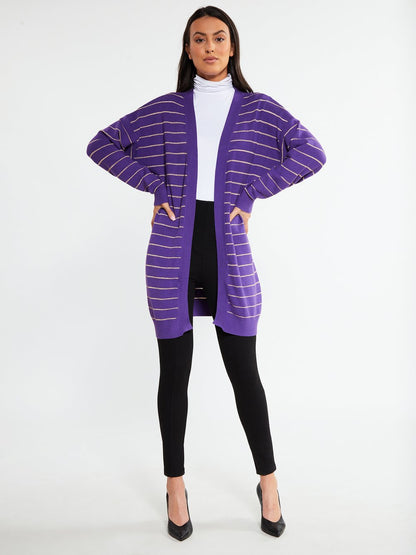 Faina Strickjacke Damen gestreift