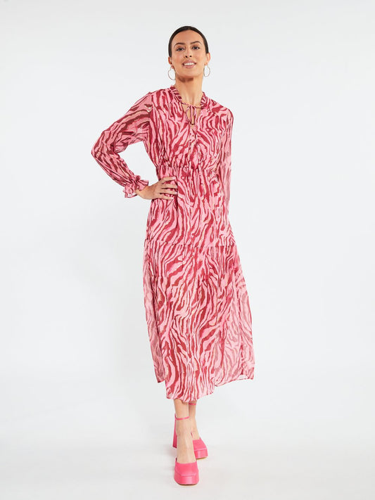 Faina Maxikleid Damen gemustert