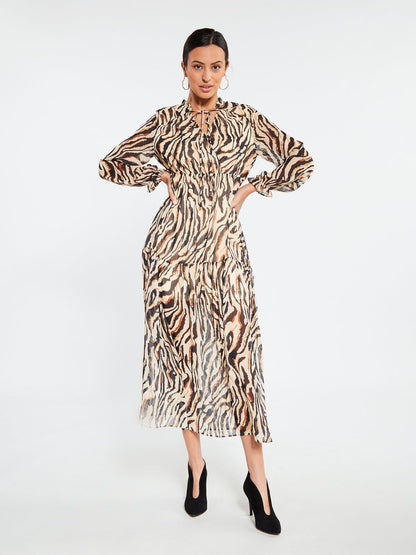 Faina Maxikleid Damen gemustert