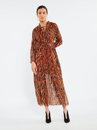 Faina Maxikleid Damen gemustert