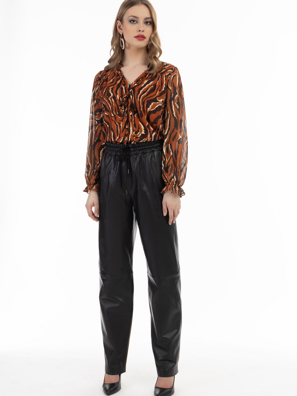 Faina Bluse Damen gemustert