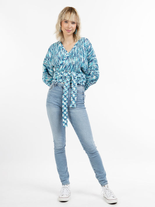 MyMo Wickeljacke aus Strick Damen gemustert