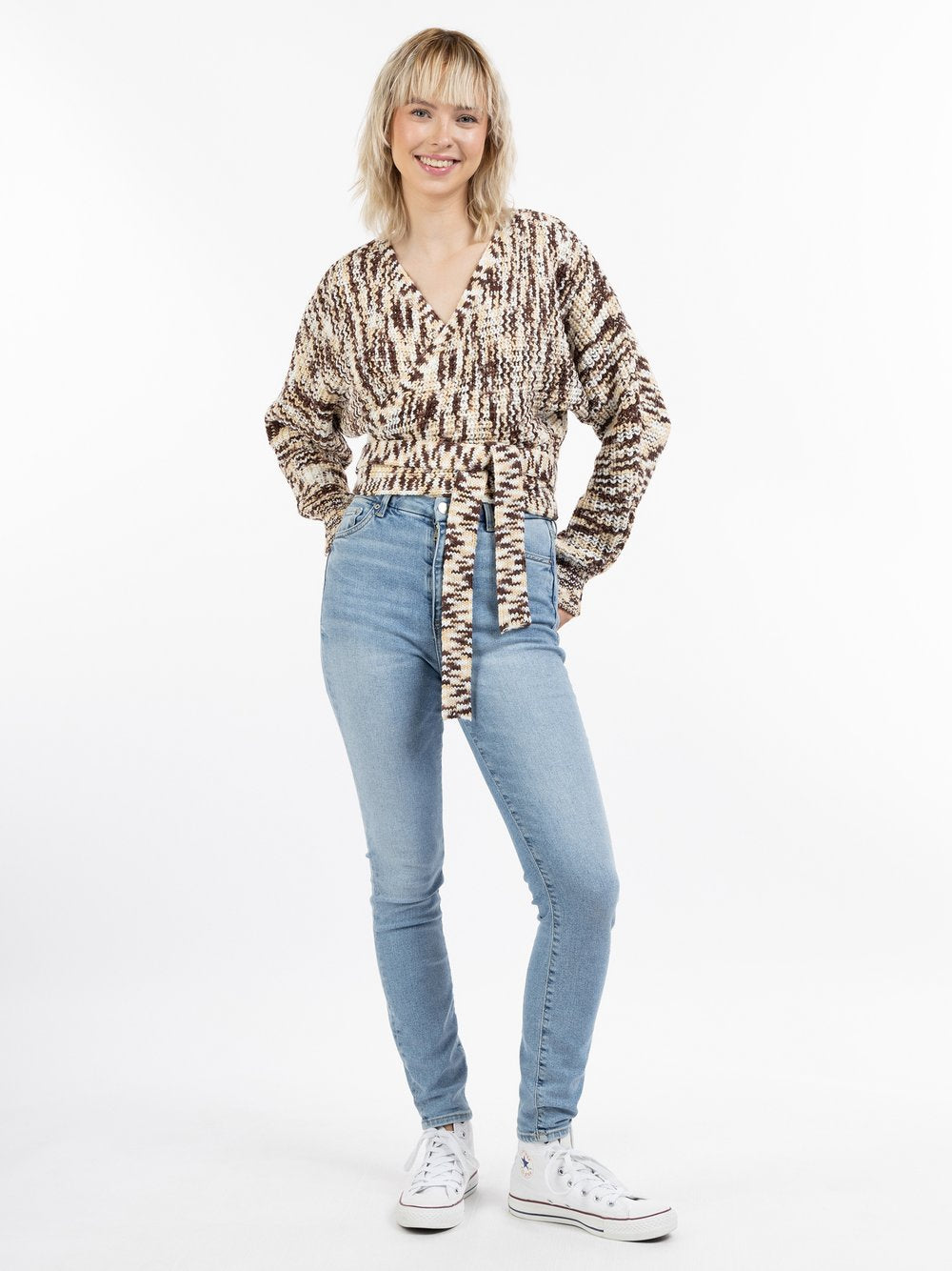 MyMo Wickeljacke aus Strick Damen gemustert