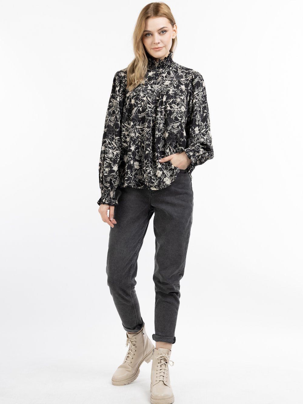 Dreimaster Blusenshirt Damen bedruckt