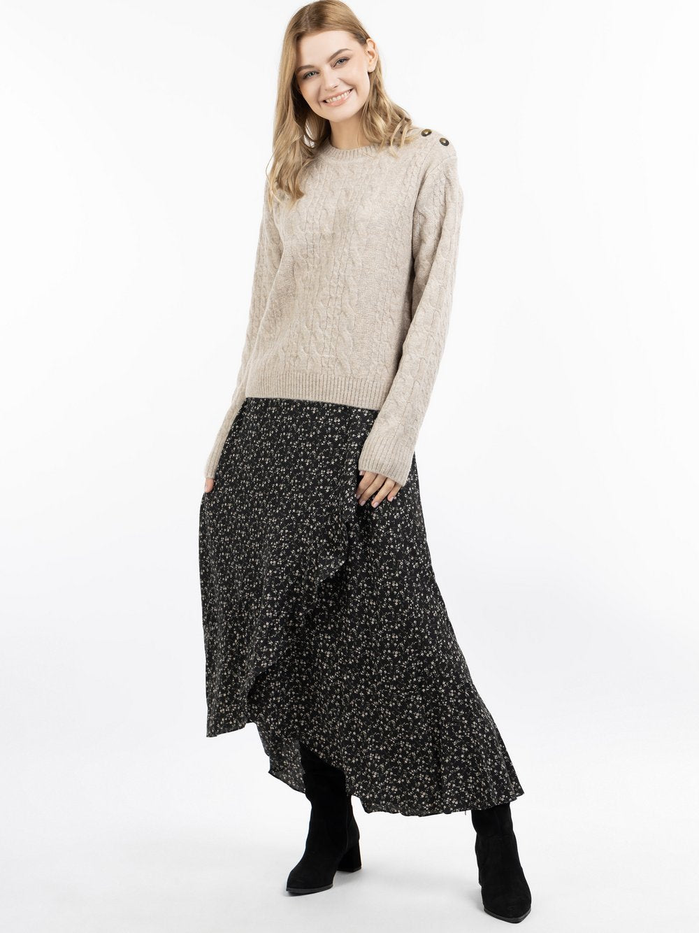 Dreimaster Strickpullover Damen gemustert