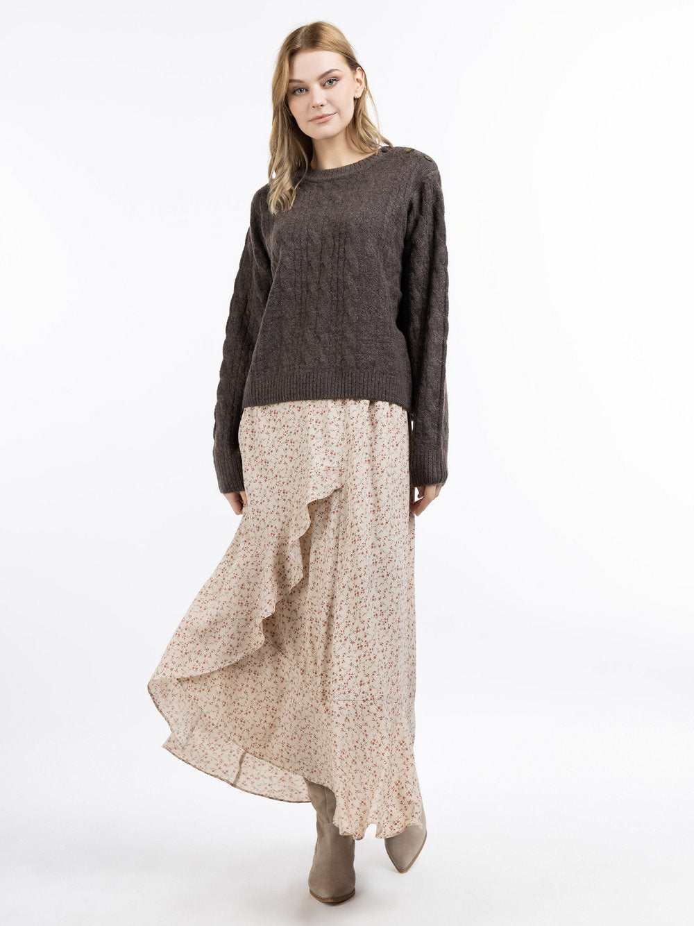 Dreimaster Strickpullover Damen gemustert