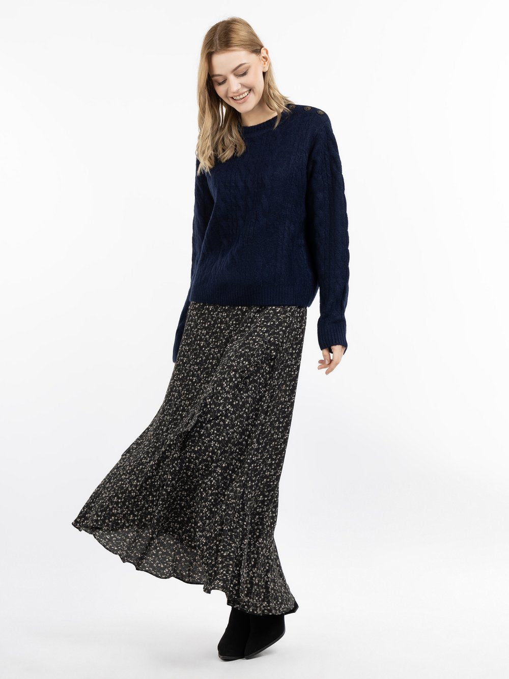 Dreimaster Strickpullover Damen gemustert