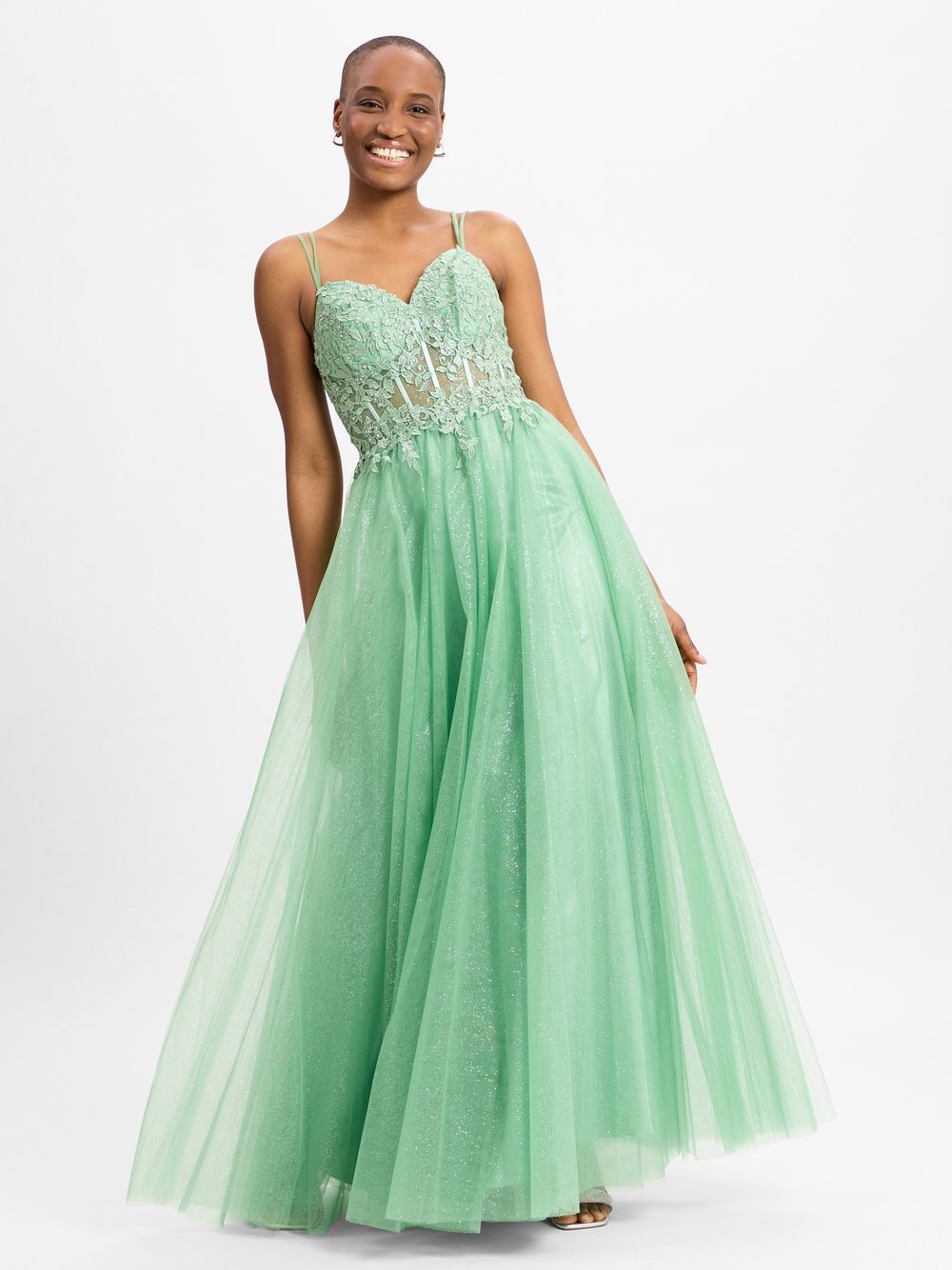 Luxuar Fashion Abendkleid Damen Spitze