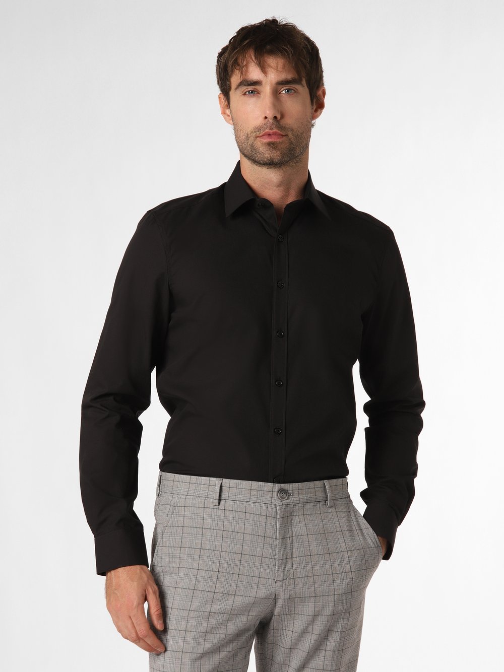 Finshley & Harding Hemd Herren Slim Fit Baumwolle Kentkragen