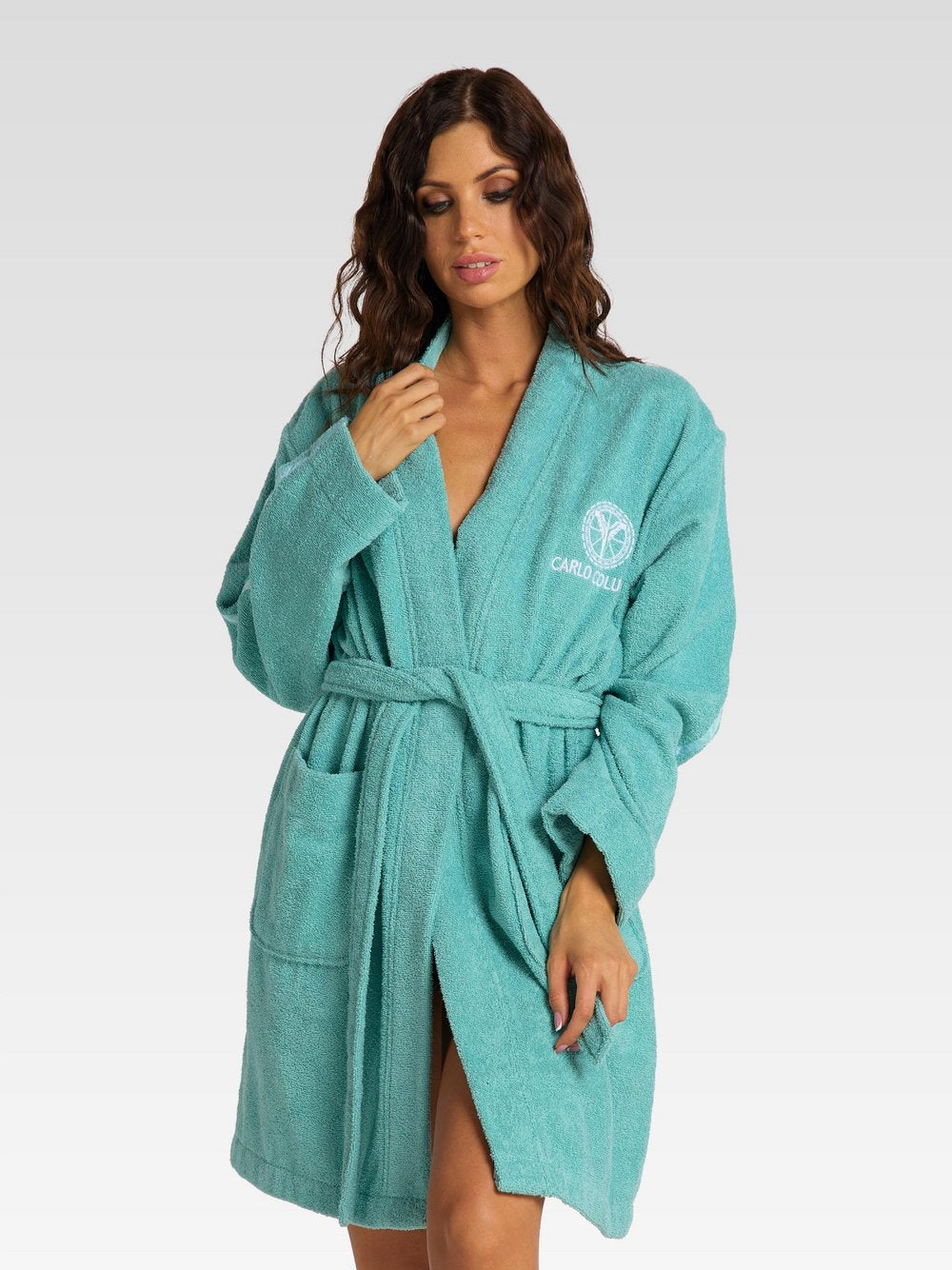 Carlo Colucci Jacquardpullover Damen Baumwolle gestreift