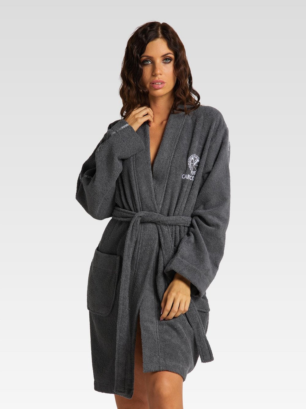 Carlo Colucci Jacquardpullover Damen Baumwolle gestreift